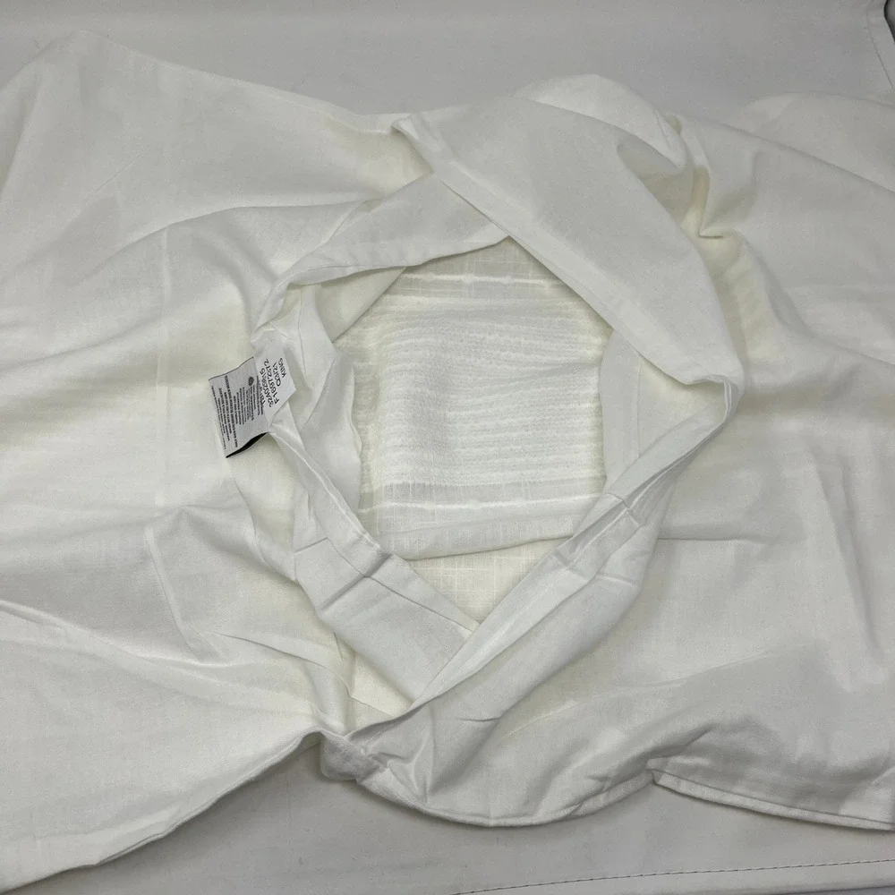 Hearth & Hand with Magnolia King Pillowcase Set White Textured Dobby Stripe 2pc